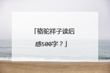 骆驼祥子读后感500字？