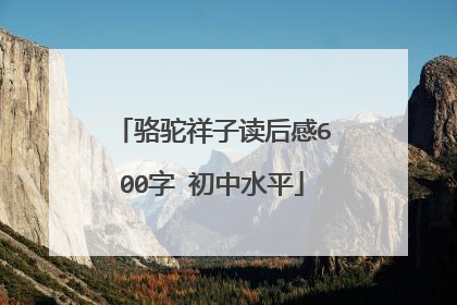 骆驼祥子读后感600字 初中水平
