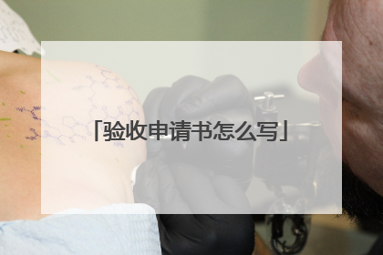 验收申请书怎么写