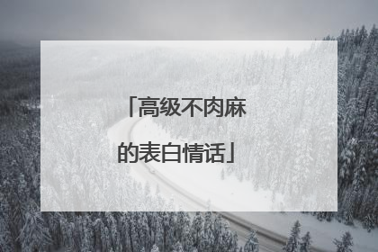 高级不肉麻的表白情话