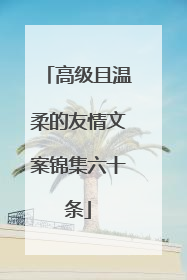 高级且温柔的友情文案锦集六十条