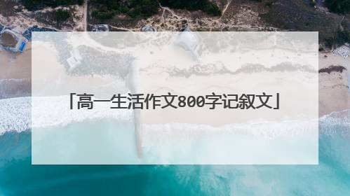 高一生活作文800字记叙文