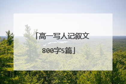 高一写人记叙文800字5篇