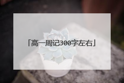 高一周记300字左右