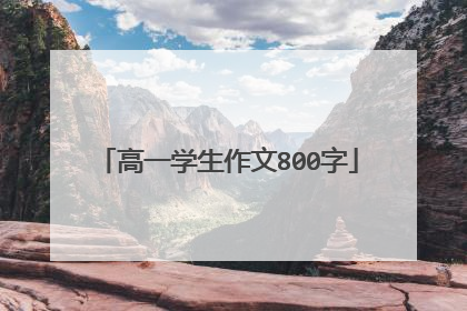 高一学生作文800字