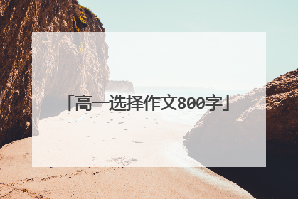 高一选择作文800字