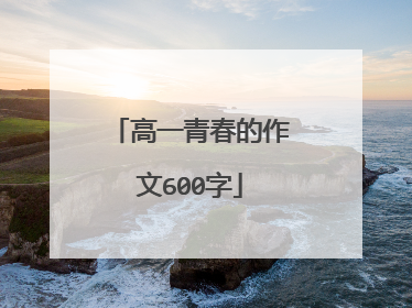 高一青春的作文600字