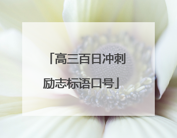 高三百日冲刺励志标语口号