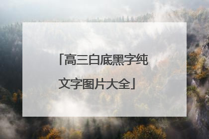 高三白底黑字纯文字图片大全