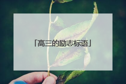 高三的励志标语