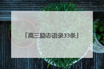 高三励志语录33条