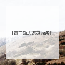 高三励志语录38条