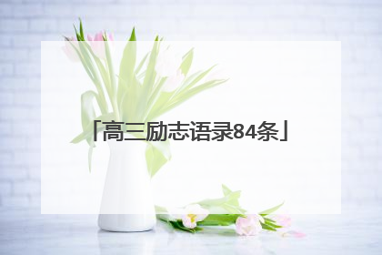 高三励志语录84条