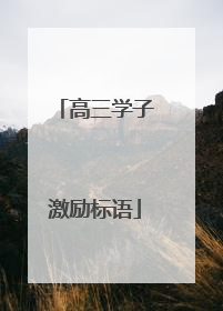 高三学子激励标语
