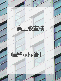 高三教室横幅警示标语