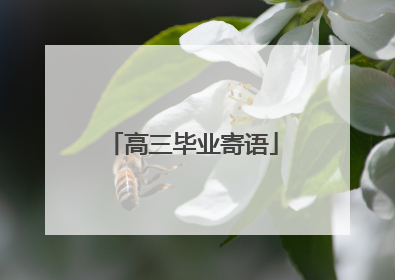 高三毕业寄语