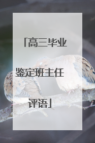 高三毕业鉴定班主任评语