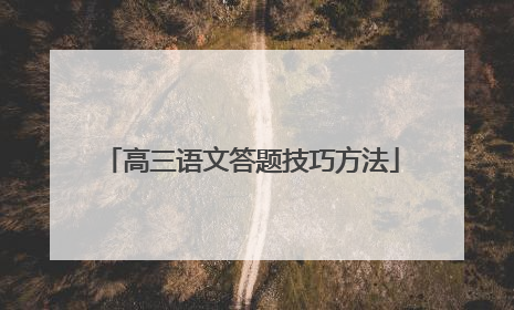 高三语文答题技巧方法