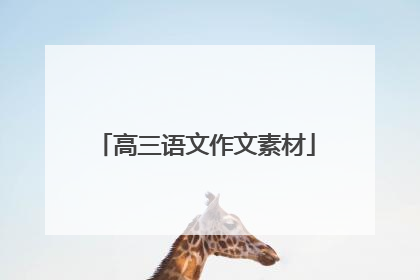 高三语文作文素材