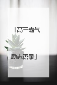 高三霸气励志语录