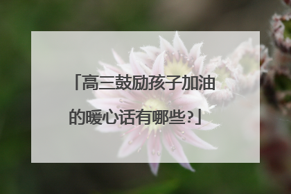 高三鼓励孩子加油的暖心话有哪些?