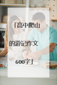 高中爬山的游记作文600字