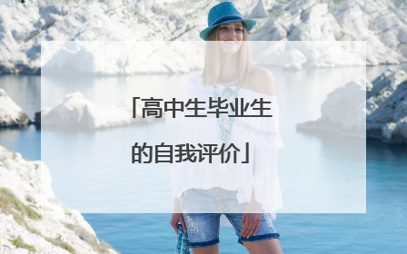 高中生毕业生的自我评价