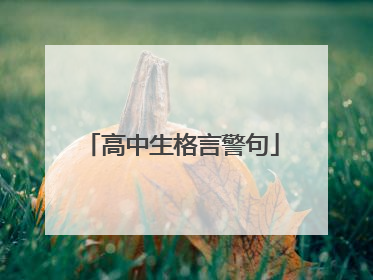 高中生格言警句