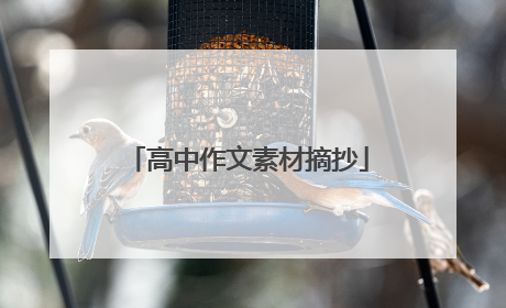 高中作文素材摘抄
