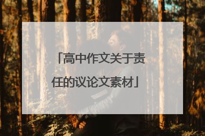 高中作文关于责任的议论文素材