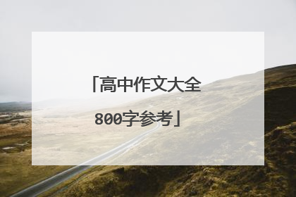 高中作文大全800字参考