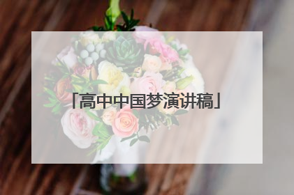 高中中国梦演讲稿