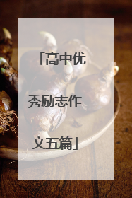 高中优秀励志作文五篇