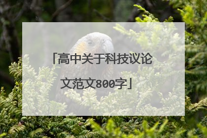 高中关于科技议论文范文800字
