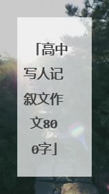 高中写人记叙文作文800字