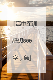 高中军训感想800字,急
