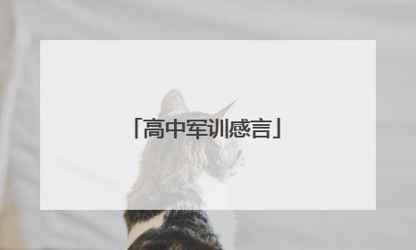 高中军训感言