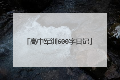 高中军训600字日记