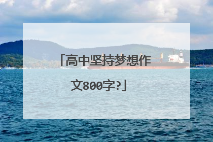 高中坚持梦想作文800字?
