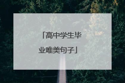 高中学生毕业唯美句子