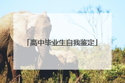 高中毕业生自我鉴定