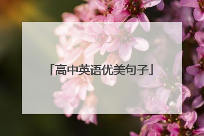 高中英语优美句子