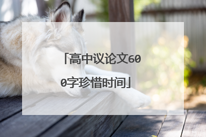 高中议论文600字珍惜时间