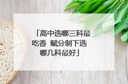 高中选哪三科最吃香 赋分制下选哪几科最好