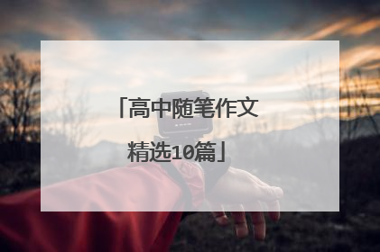 高中随笔作文精选10篇