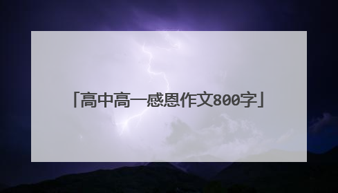 高中高一感恩作文800字