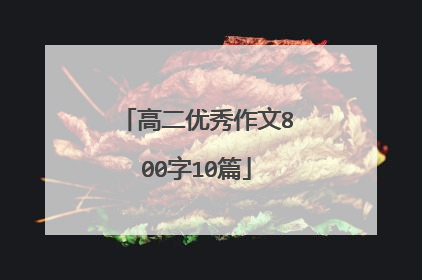 高二优秀作文800字10篇