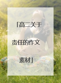 高二关于责任的作文素材