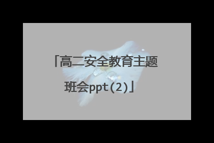 高二安全教育主题班会ppt(2)
