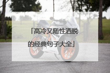 高冷又随性洒脱的经典句子大全